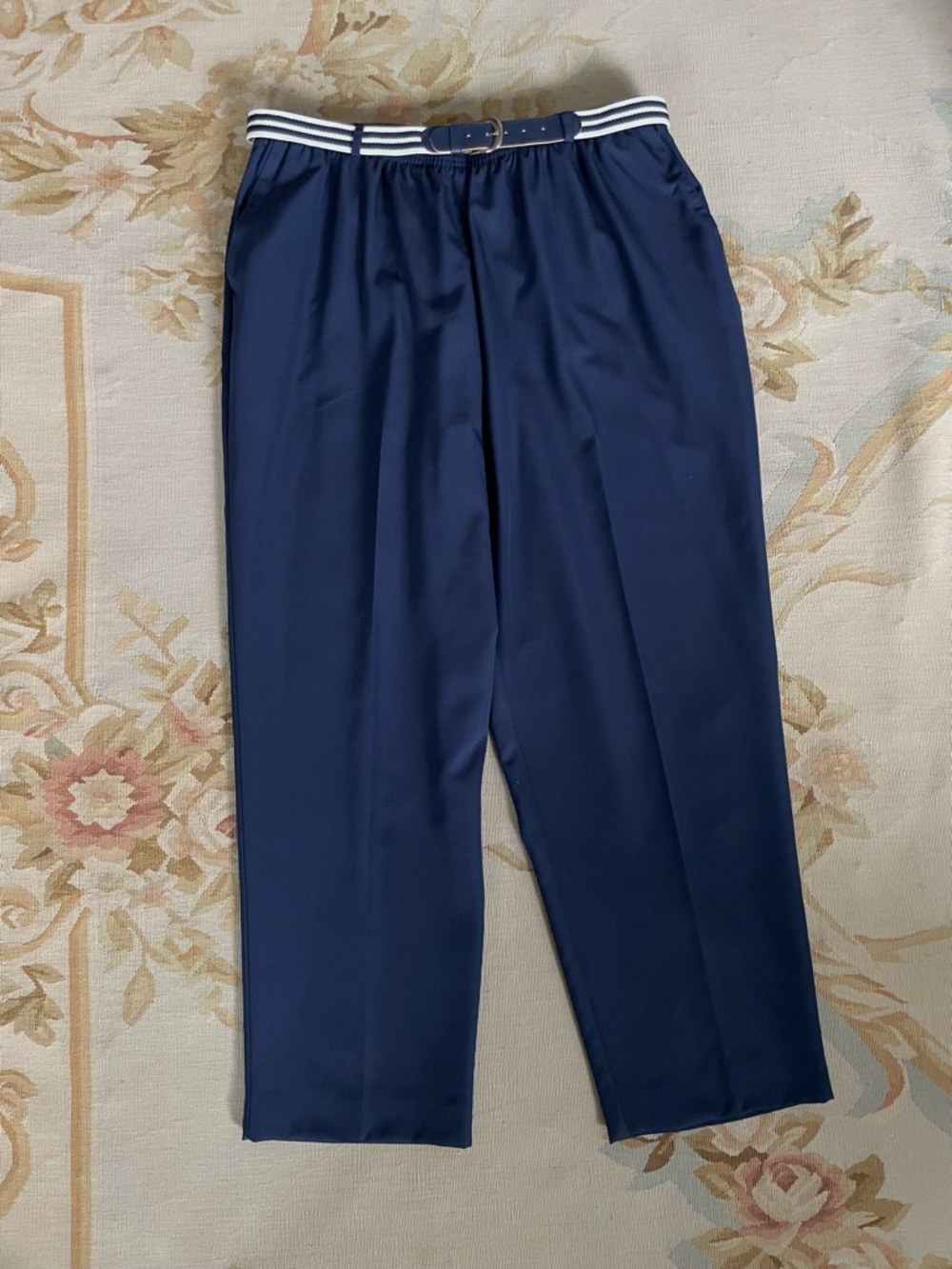 Alfred Dunner Navy Dress Pants with belt